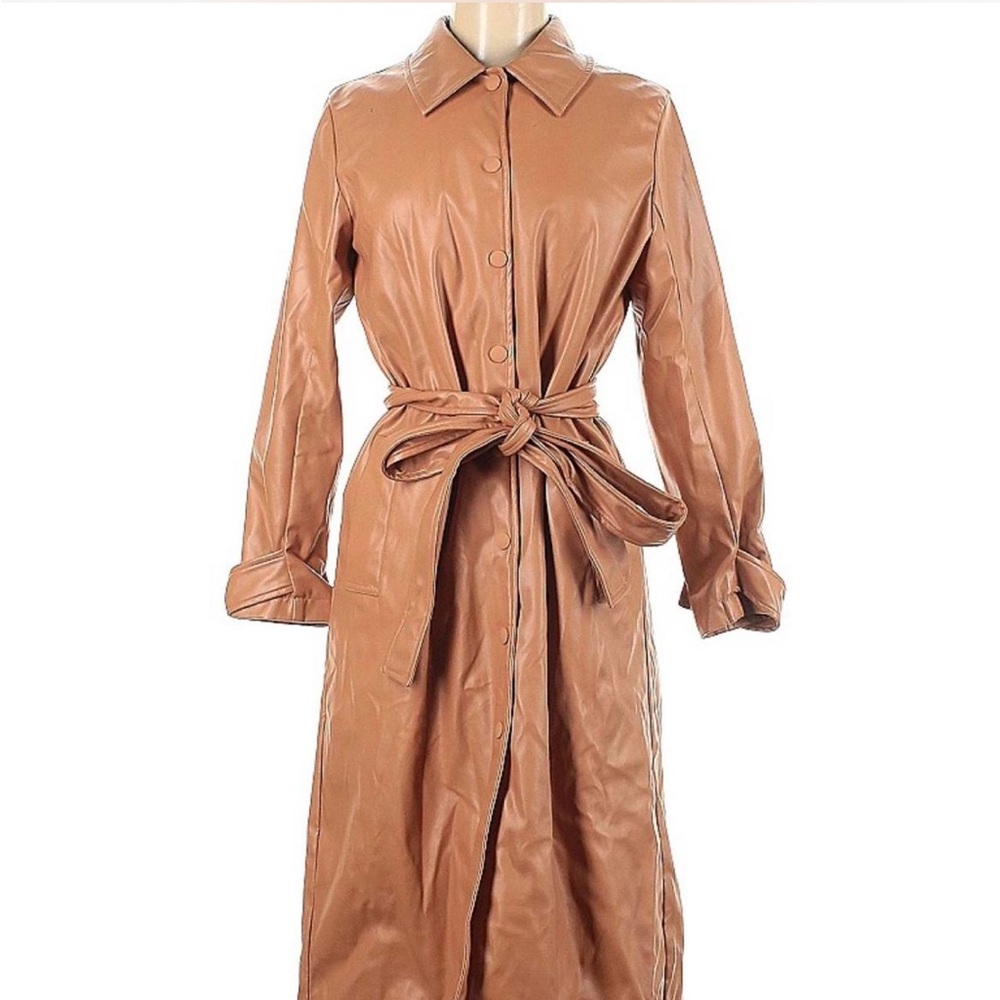 Beige trench coat